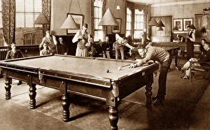 Snooker Prints: Billiards Room early 1900s