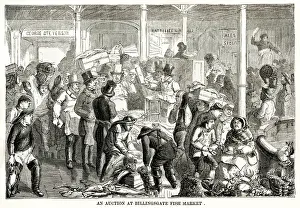 Billingsgate Prints: Billingsgate fish market 1862