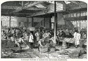Images Dated 10th August 2018: Billingsgate Fish Market, London 1849