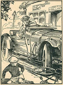 Crashes Prints: Billy Crashes His Bicycle