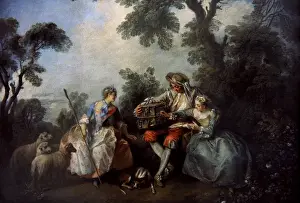 Nicolas Prints: The Bird Cage, ca. 1735, by Nicolas Lancret (1690-1743)