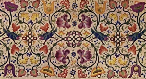 Images Dated 31st August 2012: Bird and flower embroidered hanging