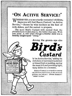 Dessert Prints: Birds Custard advertisement, WW1