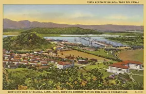 Zone Prints: Birds eye view of Balboa, Canal Zone