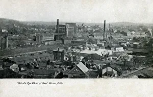Bird's Eye View of East Akron, Ohio, USA