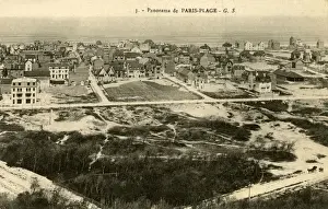 Commune Prints: Birds Eye view of Le Touquet-Paris-Plage, Normandy, France