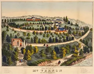 Birds eye view of Mt. Vernon, the home of Washington