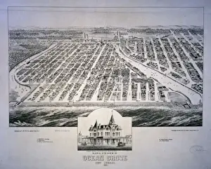 Birds eye view of Ocean Grove New Jersey 1881