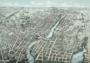 Birds eye view of Pawtucket, & Central Falls, R. I