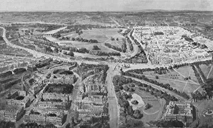 Birds-eye view of the Social London, 1914 Birds-eye view of the Social London, 1914
