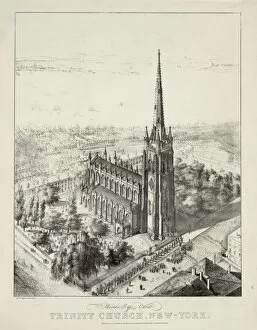 New York Gallery: Birds-eye view of Trinity Church, New York