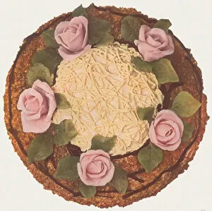 Nuts Gallery: Birds Nest and Rose Cake Date: 1935
