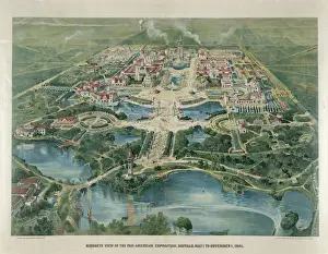 Birds Eye Prints: Birdseye view of the Pan-American exposition, Buffalo, May 1