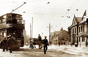 Laird Prints: Birkenhead Laird Street Tram Terminus early 1900s