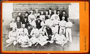Ways Gallery: Birmingham Cricket Team(s) - Carte-de-visite - note the Penny-farthing bicycles! Date