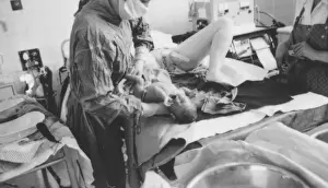 Birth of a baby, Rochford General Hospital, Essex