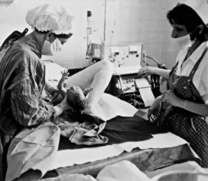 Birth of a baby, Rochford General Hospital, Essex