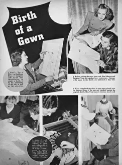 Downstairs Prints: Birth of a Gown feature (2 / 2) showing Dolly Tree design