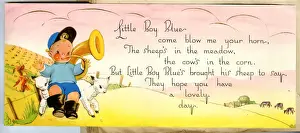 Birthday Card, 2 Years Old, Little Boy Blue