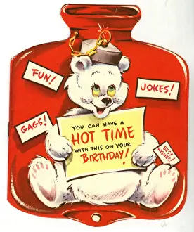 Birthday card for a child, Hot Water Bottle