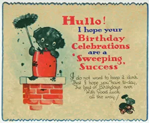 Roof Gallery: Birthday card, Chimney Sweep Dog