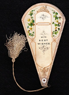 Birthday card in the form of a fan