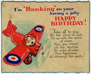 Images Dated 29th December 2015: Birthday card, RAF flying dog pilot