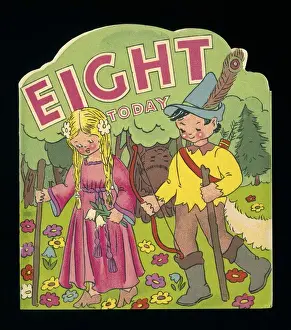 Birthday card, eight today