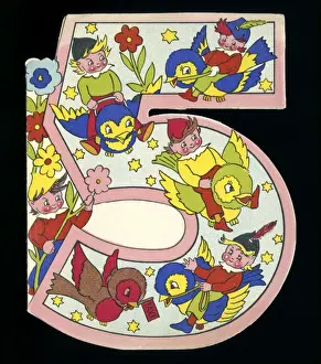 Birthday card, five years old