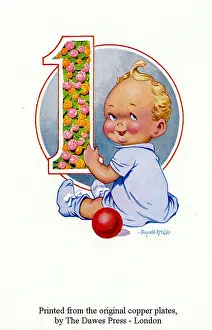 Dawes Prints: Birthday postcard, Little boy, 1st birthday Date: 20th century