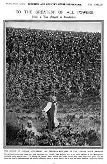 Bishop of London addressing London Rifle Brigade, WW1