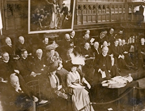 Panelled Gallery: Bishop of London giving a speech