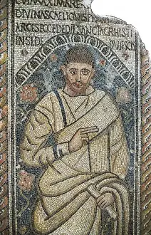 Bishops Prints: Bishop Optimus tombstone. 4th c. Paleo-christian