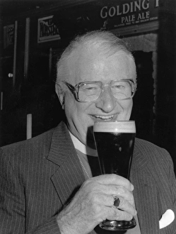 Images Dated 25th November 2016: Bishop of Truro enjoying a pint of beer, Redruth, Cornwall