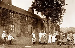 Bishops Prints: Bishop's Itchington Ellestree Cottages early 1900s