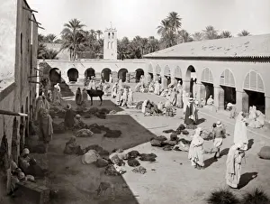 Biskra Prints: Biskra Market, Algeria, circa 1890