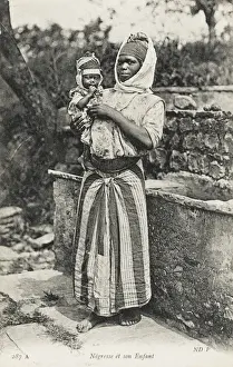 Black African Mother & Child