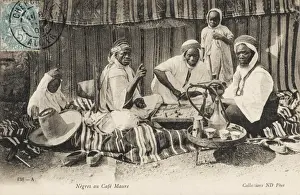 Moors Prints: Black Africans at a Moorish Cafe