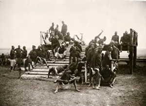 Black colonial soldiers in training during World War I