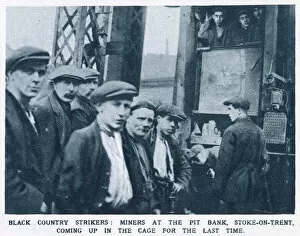 Cage Gallery: Black country strikers: miners at the pit bank, Stoke-on-Trent