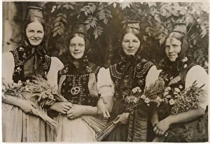 Images Dated 23rd February 2021: Four Black Forest Belles chosen to represent the four leading German villages