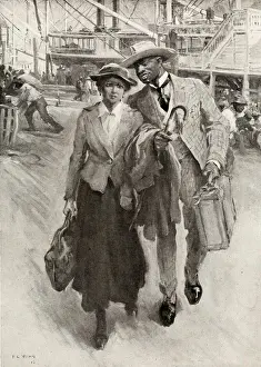 Black Man and Woman walking Together