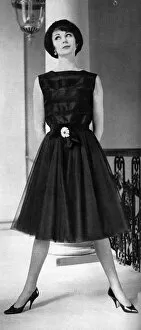Black silk organza dress