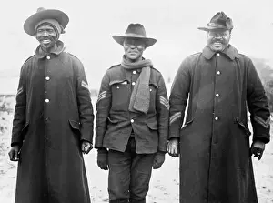 Black soldiers at a camp, Western Front, France, WW1