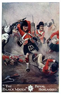 Mutiny Prints: Black Watch, Royal Highlanders at Lucknow, Indian Mutiny