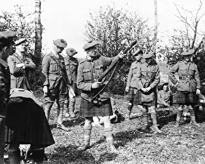 Grenade Prints: Black Watch soldiers taking a break, WW1