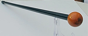 Images Dated 25th November 2012: Black wooden stick with ivory snooker ball top