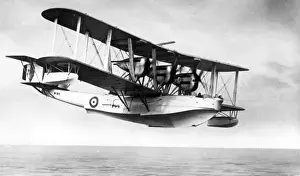 Cromer Prints: Blackburn RB1 Iris I N185 flying over Cromer