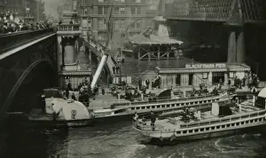 Blackfriars Prints: Blackfriars Bridge and River Thames, London