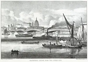 Blackfriars Bridge from the Surrey side with St Pauls Cathedral behind